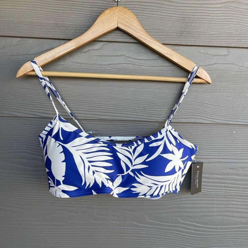 Kate Spade NWT bikini top-blue floral bikini-tropical bikini